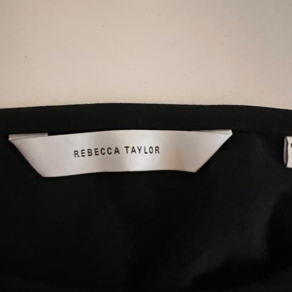 Rebecca Taylor Black Puff Sleeve Long Sleeve Top Size Small - Picture 7 of 9